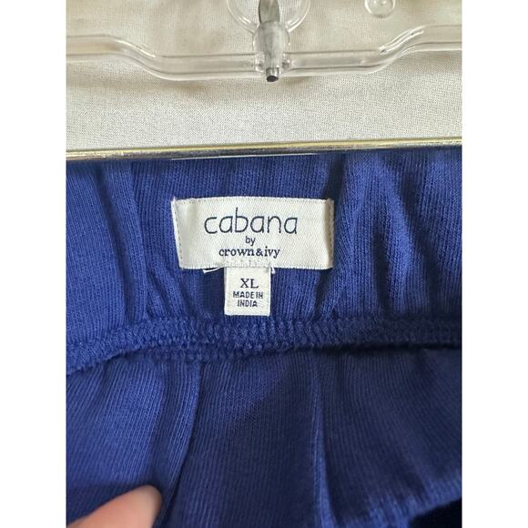 Cabana Juniors Terry Shorts, Blue, Side Stripe, XL, New - Picture 3 of 4